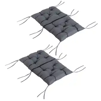 Netto Marken-Discount Outsunny Stuhlauflage als 2er-Set grau 98 x 50 x 8 cm (LxBxH) Angebot