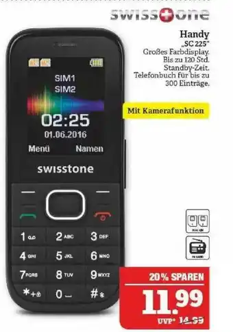 Marktkauf Swisstone Handy „sc 225” Angebot