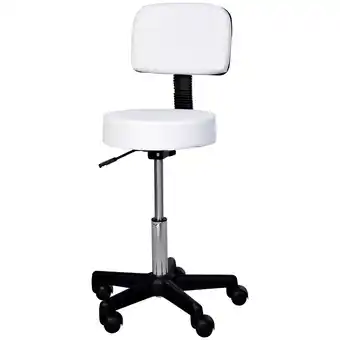 Netto Marken-Discount HOMCOM Rollhocker mit Lehne weiß 35 x (77-89) cm (ØxH) Angebot