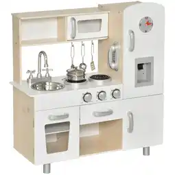 Netto Marken-Discount HOMCOM Kinderküche mit Zubehör weiß 74 x 30 x 81 cm (BxTxH) Angebot