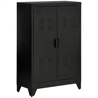 Netto Marken-Discount HOMCOM Schrank mit industriellem Design schwarz 75B x 33T x 110H cm Angebot