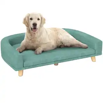 Netto Marken-Discount PawHut Hundebett mit rutschfesten Fußpads grün 98L x 67B x 25H cm Angebot