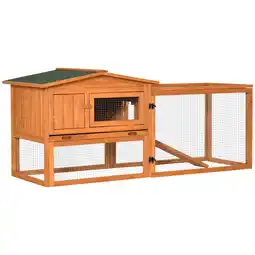 Netto Marken-Discount PawHut Kleintierstall mit Asphaltdach orange 156L x 58B x 68H cm Angebot