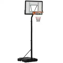 Netto Marken-Discount HOMCOM Basketballständer mit Rollen schwarz 90L x 60B x 260-310H cm Angebot