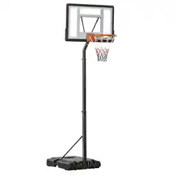 Netto Marken-Discount HOMCOM Basketballständer mit Rollen schwarz 90L x 60B x 260-310H cm Angebot