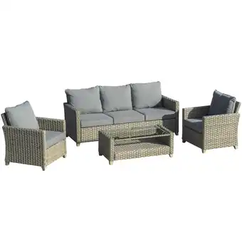 Netto Marken-Discount Outsunny Gartenmöbel Set mit Couchtisch bunt 193L x 77B x 80,5H cm Angebot