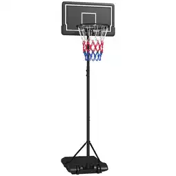 Netto Marken-Discount SPORTNOW Basketballständer mit Rollen schwarz 74L x 55B x 220-250H cm Angebot