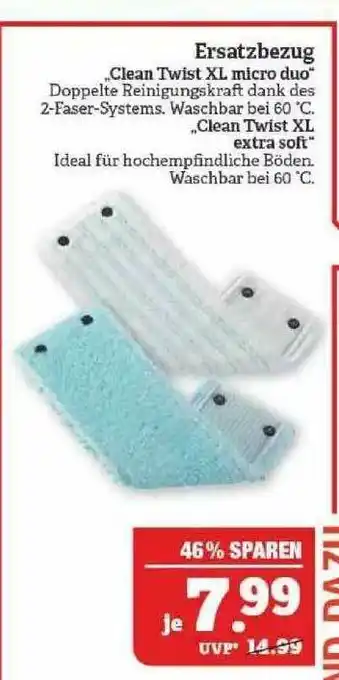 Marktkauf Ersatzbezug „clean Twist Xl Micro Duo” Angebot