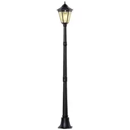 Netto Marken-Discount Outsunny Gartenlaterne mit einstellbarer Helligkeit schwarz 22L x 22B x 194H cm Angebot