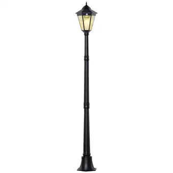 Netto Marken-Discount Outsunny Gartenlaterne mit einstellbarer Helligkeit schwarz 22L x 22B x 194H cm Angebot