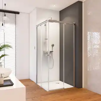 toom Baumarkt toom Eckdusche 'Beta Intima' mit Schiebetür 90 x 90 cm titan Angebot
