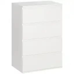Netto Marken-Discount HOMCOM Kommode mit 4 Schubladen weiß 55L x 33B x 80H cm Angebot