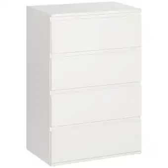 Netto Marken-Discount HOMCOM Kommode mit 4 Schubladen weiß 55L x 33B x 80H cm Angebot