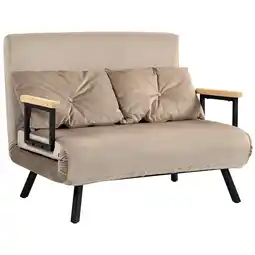 Netto Marken-Discount HOMCOM Schlafsofa mit Sitzkissen grau 102L x 73B x 81H cm Angebot