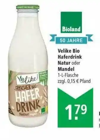 Marktkauf Velike Bio Haferdrink Natur Oder Mandel Angebot