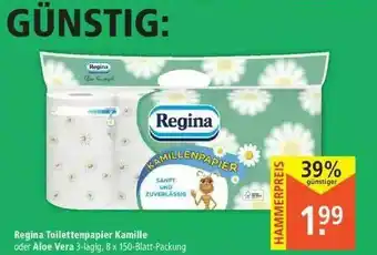 Marktkauf Regina Toilettenpapier Kamille Oder Aloe Vera Angebot