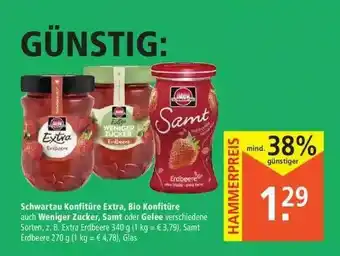 Marktkauf Schwartau Konfitüre Extra Bio Konfitüre Auch Weniger Zucker Samt Oder Gelee Angebot