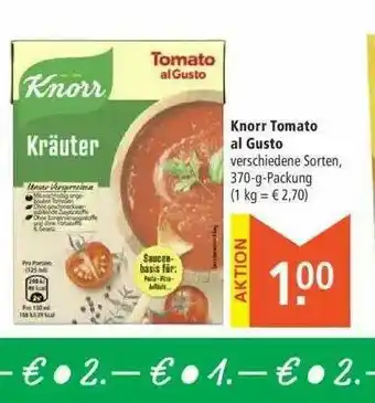 Marktkauf Knorr Tomato Al Gusto Angebot