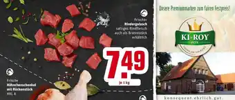 REWE Kaufpark Rindergulasch Oder Hähnchenschenkel Mit Rückenstück Angebot