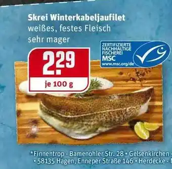 REWE Kaufpark Skrei Winterkabeljaufilet Angebot