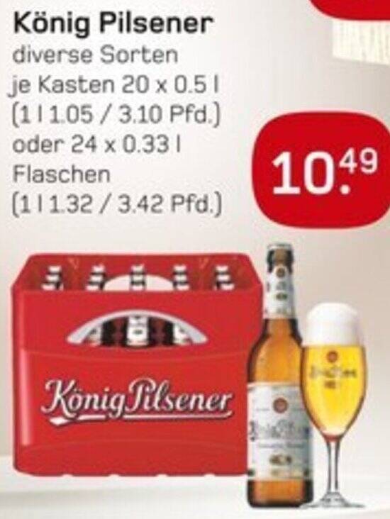 Fabelhafte Knig Pilsener Angebot Bild