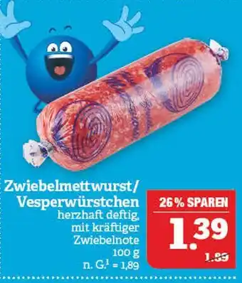 Marktkauf Zwiebelmettwurst oder vesperwürstchen Angebot