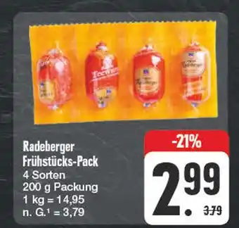 Edeka Radeberger frühstücks-pack Angebot