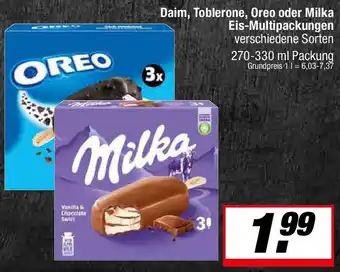 L. STROETMANN GROSSMARKT Daim, Toblerone, Oreo oder Milka Eis-Multipackungen Angebot