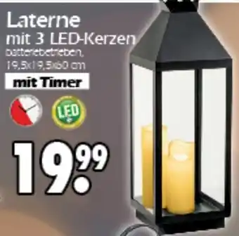 Wreesmann Laterne mit 3 LED Kerzen Angebot