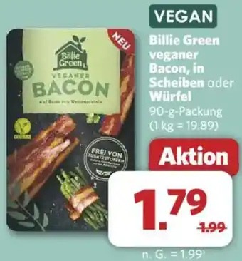 Combi Billie Green veganer Bacon, in Scheiben oder Würfel Angebot