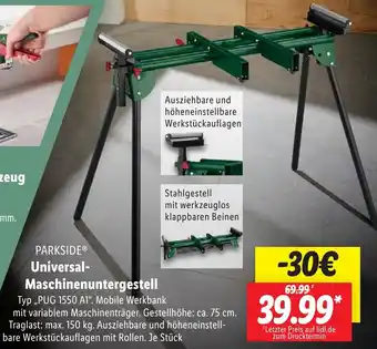 Lidl PARKSIDE Universal Maschinenuntergestell Angebot