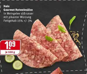 REWE Kaufpark Hein Gourmet Rotweinsülze Angebot