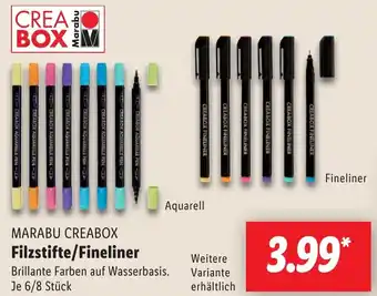 Lidl MARABU CREABOX Filzstifte/Fineliner Angebot