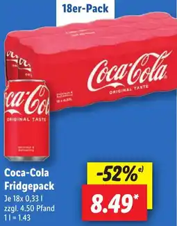 Lidl Coca-Cola Fridgepack Angebot