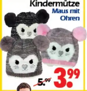 Wreesmann Kindermütze Maus mit Ohren Angebot