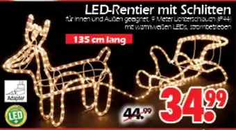 Wreesmann LED Rentier mit Schlitten Angebot