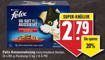 Edeka Neukauf Felix Katzennahrung 12x85g Angebot