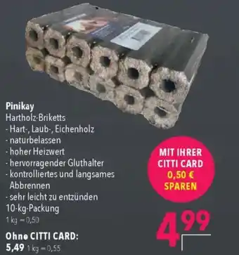 CITTI Markt Pinikay Hartholz-Briketts Angebot