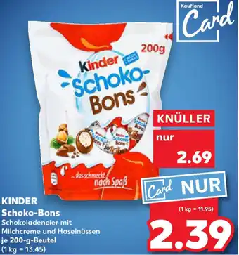 Kaufland KINDER Schoko- Bons Angebot