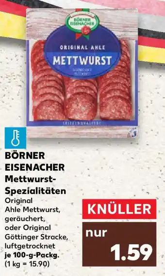 Kaufland BÖRNER EISENACHER Mettwurst- Spezialitäten Angebot