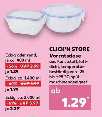 Kaufland CLICK'N STORE Vorratsdose Angebot