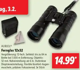 Lidl AURIOL Fernglas 12x32 Angebot