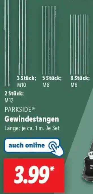 Lidl PARKSIDE Gewindestangen Angebot