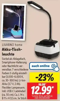 Lidl LIVARNO home Akku-Tischleuchte Angebot