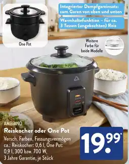 Aldi Süd AMBIANO Reiskocher oder One Pot Angebot