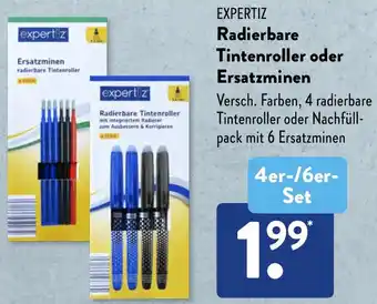 Aldi Süd EXPERTIZ Radierbare Tintenroller oder Ersatzminen Angebot