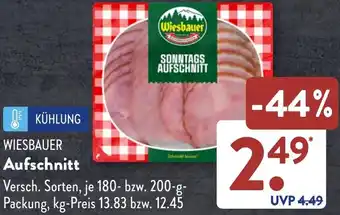 Aldi Süd WIESBAUER Aufschnitt Angebot