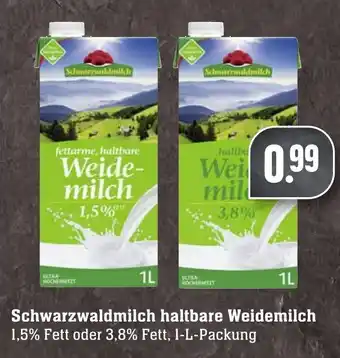 Edeka Neukauf Schwarzwaldmilch Haltbare Weidemilch 1L Angebot