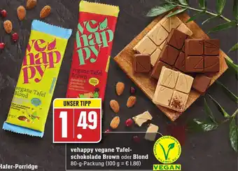 Edeka Neukauf Vehappy Vegane Tafelschokolade Brown oder Blond 80g Angebot