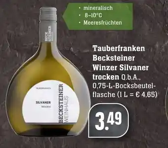 Edeka Neukauf Tauberfranken Becksteiner Winzer Silvaner trocken 0,75L Angebot